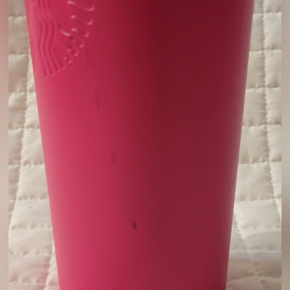 RARE Starbucks Hot Pink Matte Stainless Steel Tumbler Barbiecore Cute Flirty - Picture 5 of 11